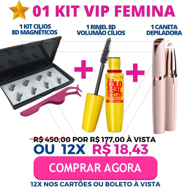 Novidade no Brasil Cílios Magnéticos 8D com Imã Duplo Nao precisa de Cola nem Delineador. Frete Grátis + 70% OFF + Envio Imediato