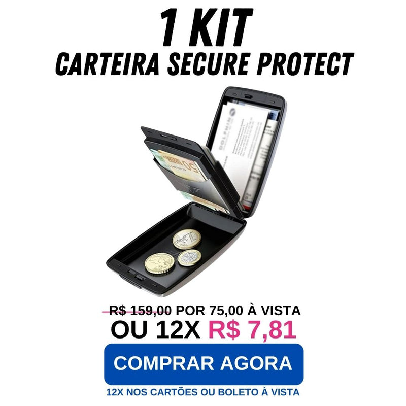 Carteira SecureProtect + BRINDE + FRETE GRÁTIS - Envio Imediato