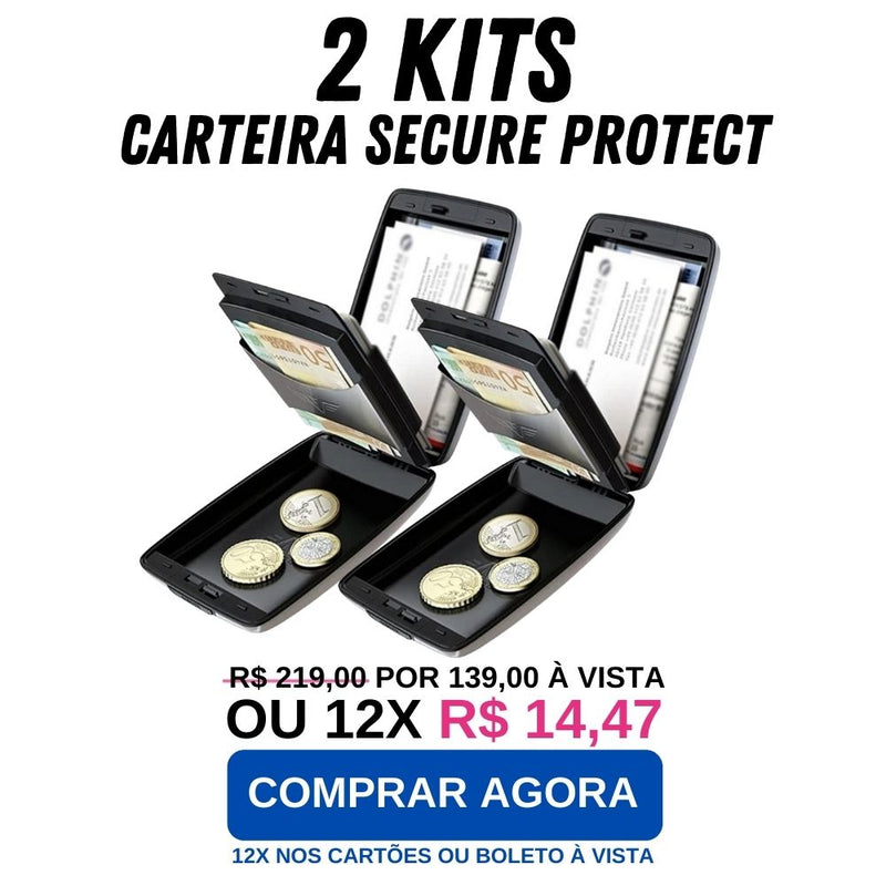 Carteira SecureProtect + BRINDE + FRETE GRÁTIS - Envio Imediato